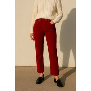 Lauren Ralph Lauren Jeans Women's Size 4 Red Corduroy Pants Classic Straight Y2K